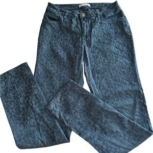 Christopher blue gray animal print jeans